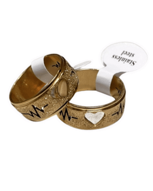 anel batimento coração largo