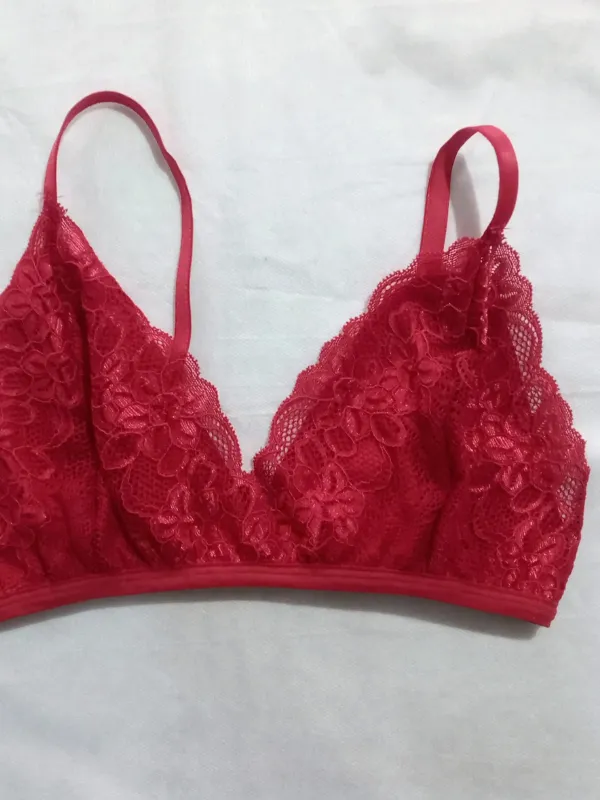 Sutiã com Renda Vermelho