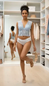 sutiã cropped rendado azul