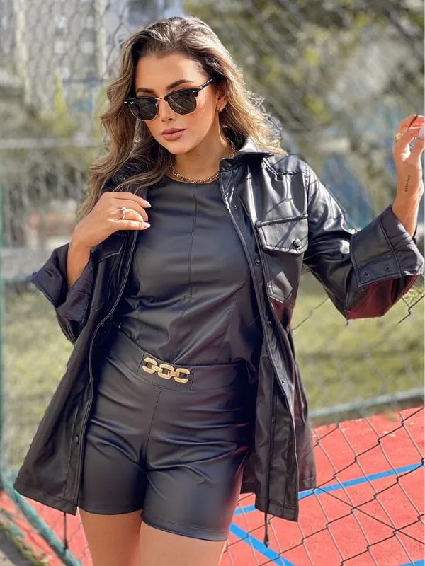 Parka Resinada Feminina Hellen Carolina Cora