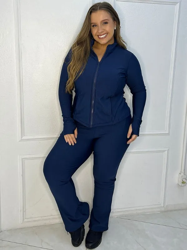 Calça Flare Térmica Plus Size - Hellen Carolina